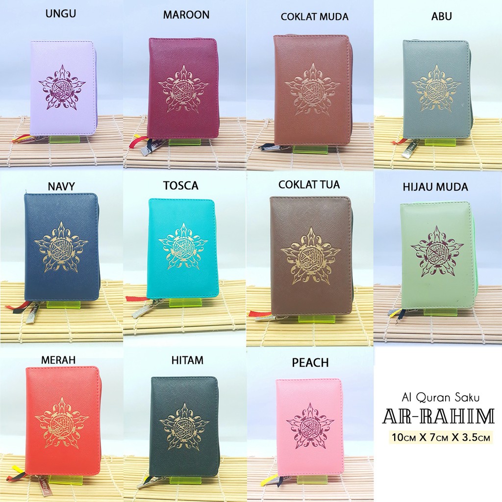 Mushaf Hapalan Al Quran Al Mubarak A7 (7 x 10.5 ) Pocket Resleting Tanpa Terjemah