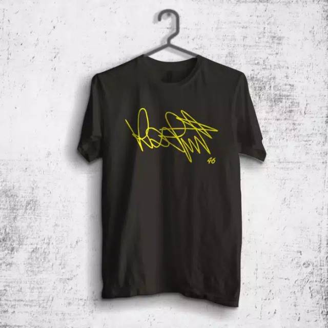 BAJU KAOS TSHIRT VALENTINO ROSSI SIGNATURE UNISEX