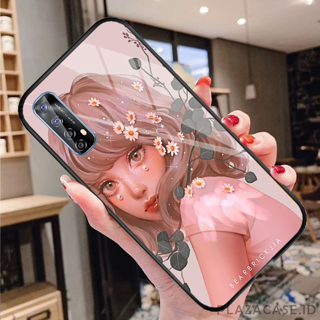 Girls Softcase Glass [K69] for REALME 7 Y20 A53 RENO 4F REDMI 9C C17 RENO 4 REALME 7i Y50 A73