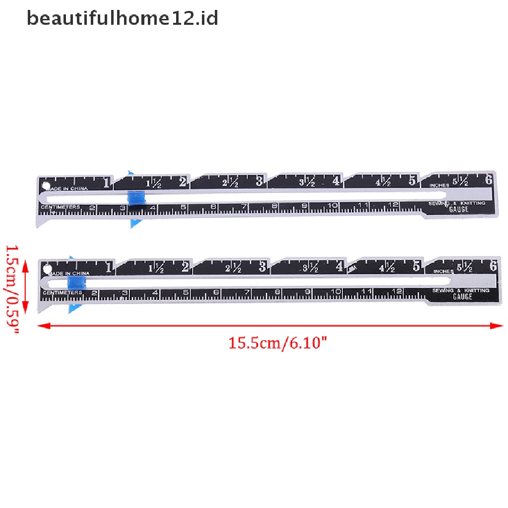 【beautifulhome12.id】 Sewing Seam Ruler Measuring Gauge Patchwork Quilting Tailor Sizer Helper Tools .