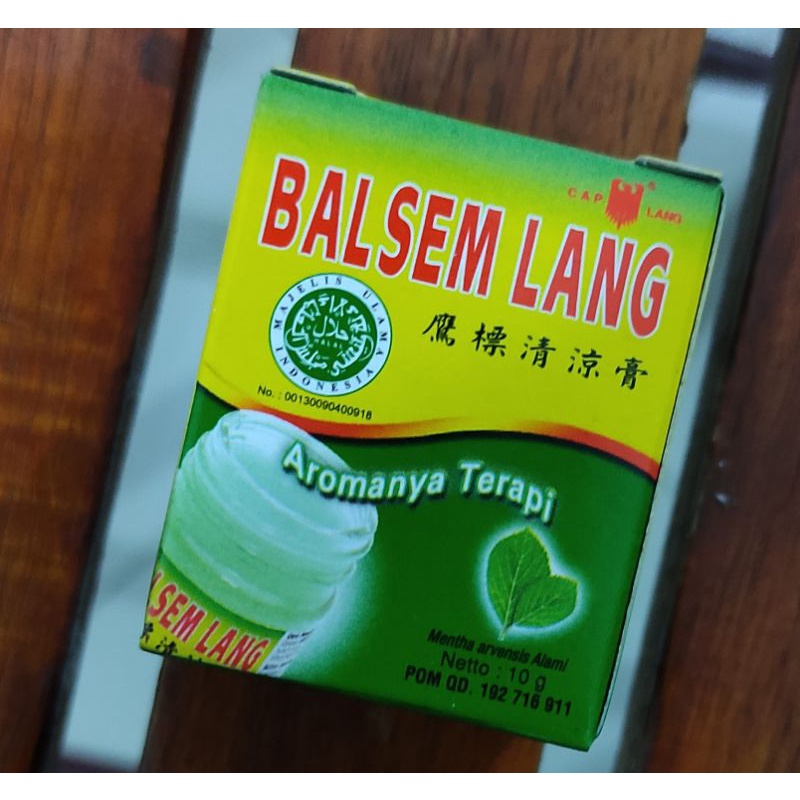 Balsem Lang 10 Gram / Meredakan pusing / Masuk Angin / Pegal-pegal / Nyeri Sendi / Keseleo