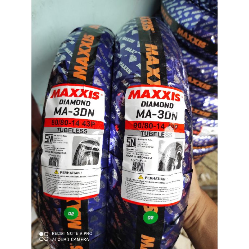 paket ban maxxis tubles matic diamond 80/80+90/80.14 free pentil 100% original