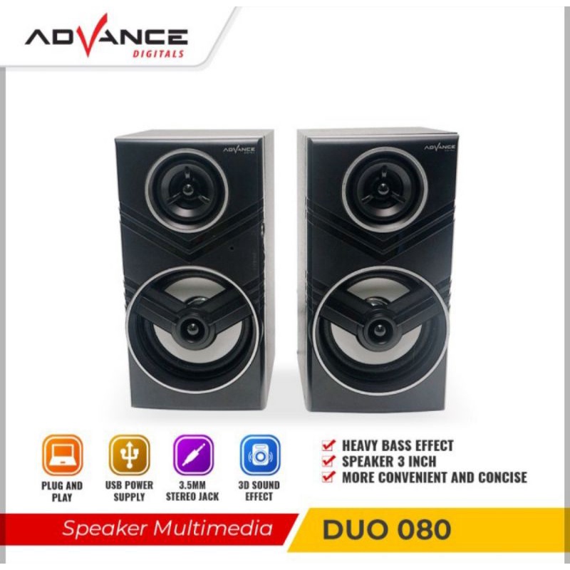 Speaker Komputer Laptop Advance Duo 080 Effect Bass