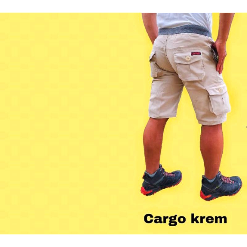 CELANA KARGO/KOMPOL PENDEK PRIA SIZE 27 34 PREMIUM-Creem