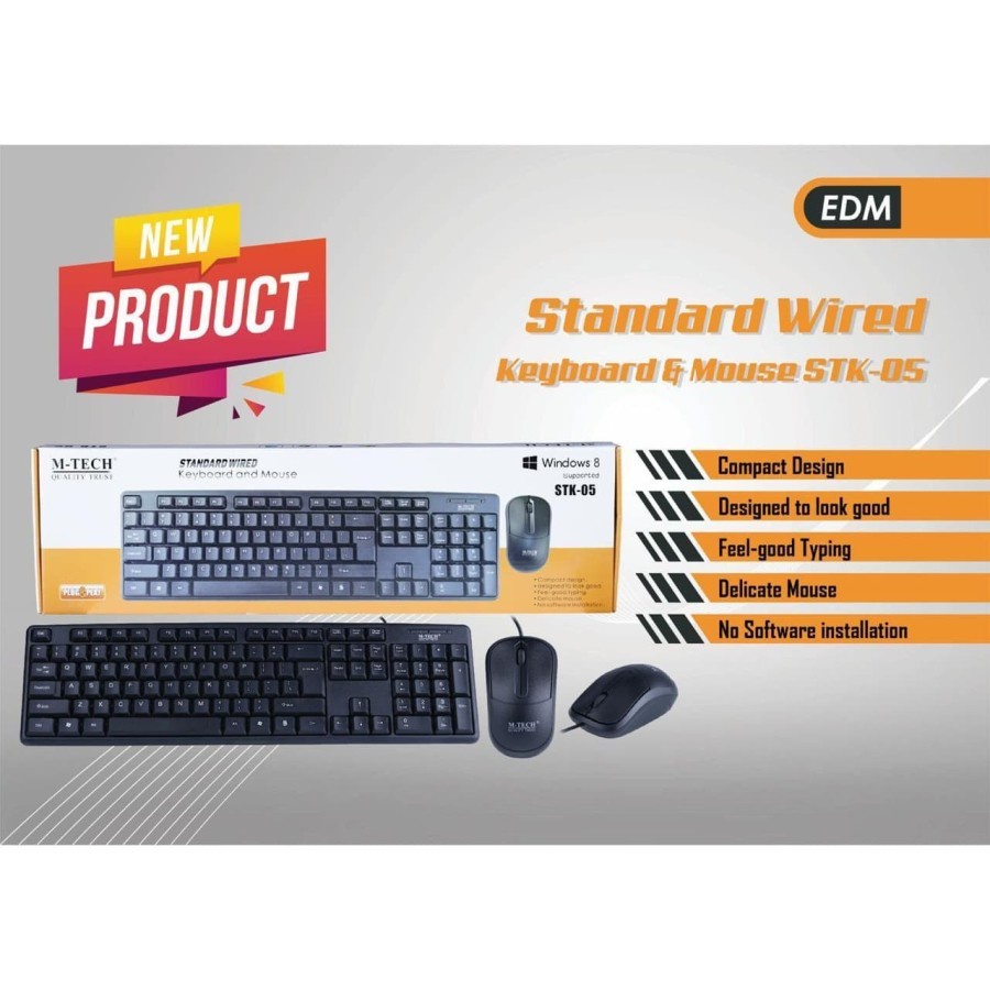 M-Tech Keyboard Mouse Kabel Combo STK-05