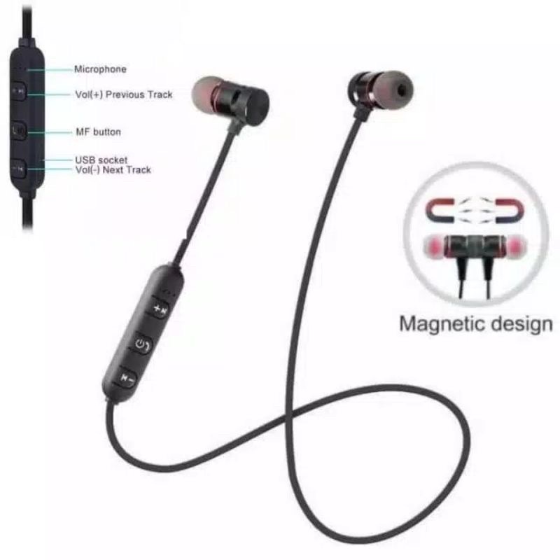 Headset Bluetooth Sport Magnetic JBL Earphone Wireless Sound Stereo Magnetic