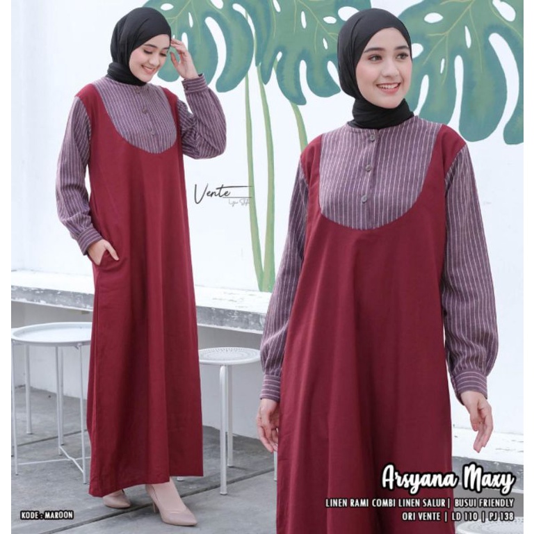 Gamis Jumbo Murah LD 110 XXL Gamis Syari Maxi Jumbo Big Size Dilan Arsyana Maxy Ori Vente