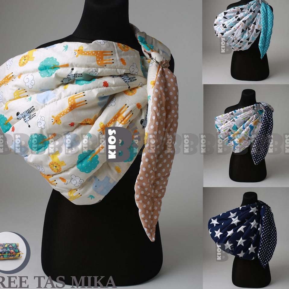 Terbaik.. FREE TAS MIKA GENDONGAN BAYI RING SLING DENGAN LAPISAN EMPUK NYAMAN / GENDONGAN INSTAN BAY