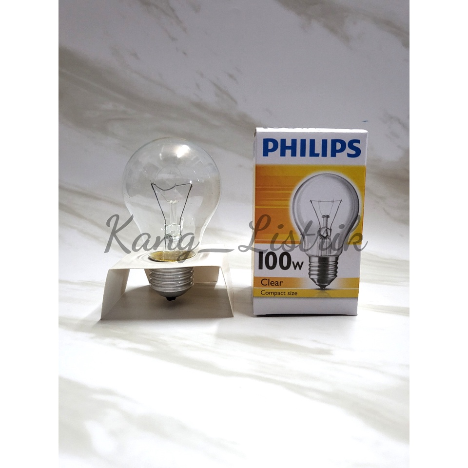 Lampu Pijar Philips 75W-100W / Lampu Clear Philips 75W-100W