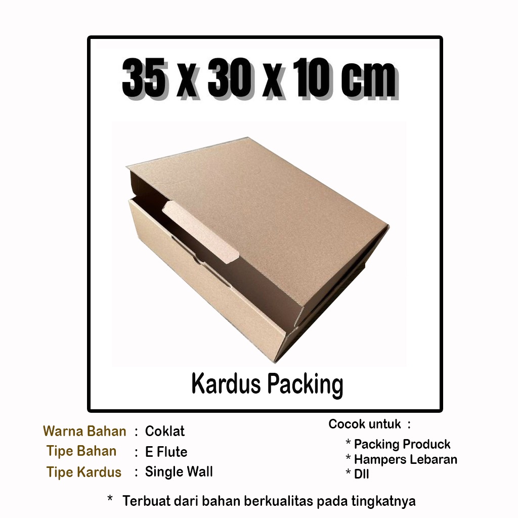 

Kardus Paket 35x30x10 cm | Box Packing | Box Hampers | Box Murah | Box Roti