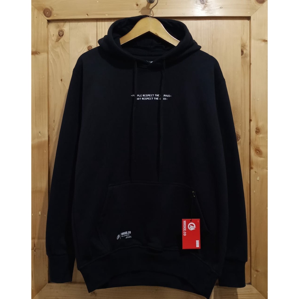 Sweater Hodie Pria Mr Dee Warna Hitam Terbaru Suiter Cowok Cewek Original Distro Switer Laki Laki Oversize Bahan Cotton Tebal SIZE M L XL XXL JUMBO