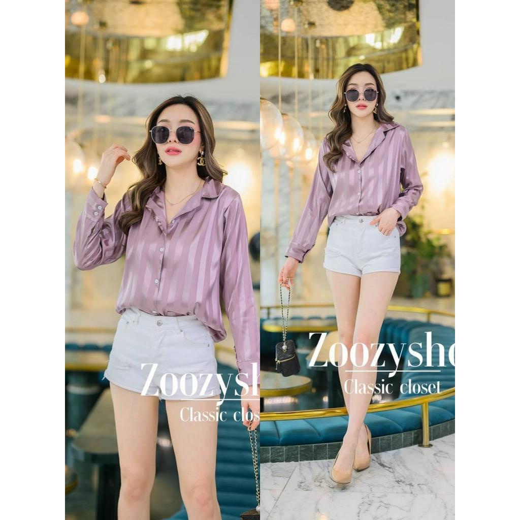 KEMEJA ZOOZY SALUR SATIN FASHION WANITA IMPORT BANGKOK CODE 72