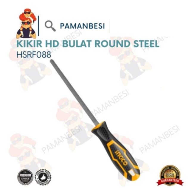 KIKIR HD BULAT 8" / ROUND STEEL / KIKIR BESI BULAT INGCO HSRF088