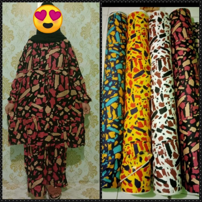 SETELAN ONE SET RAYON VISCOSE SETCEL WANITA KEKINIAN