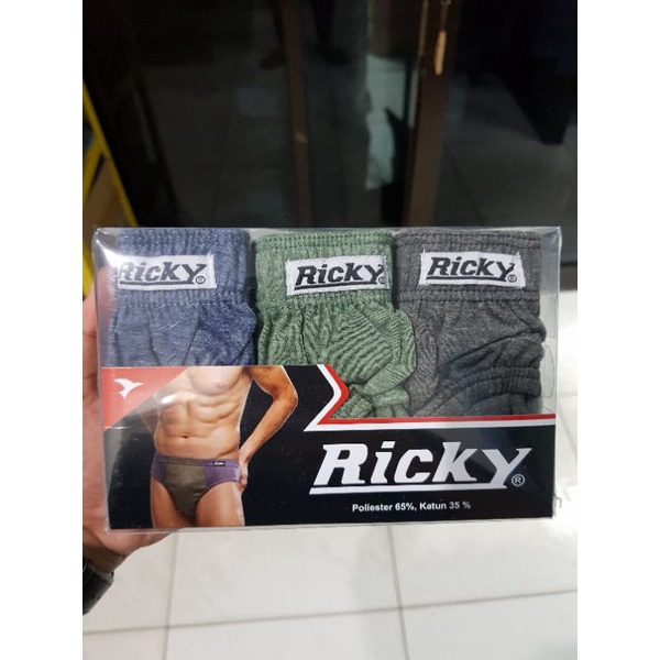 Celana dalam pria multicolour merek ricky RMG-01 [isi 3]