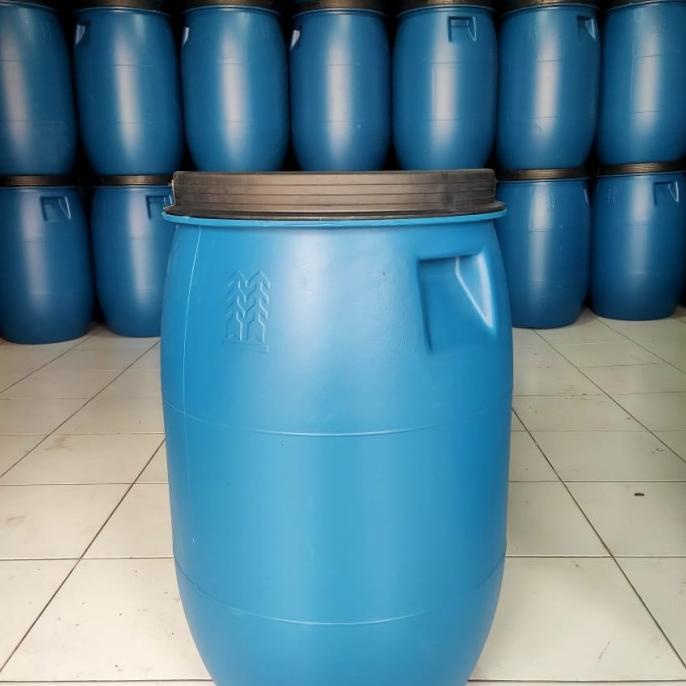 drum plastik biru / tong sampah 60 liter / 120 liter