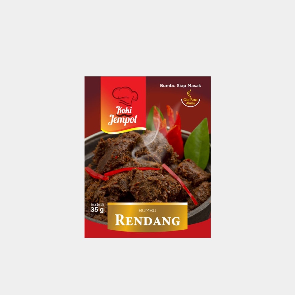 Rendang Bumbu Masak 35gr / Bumbu Instan Rendang / Bumbu Siap Masak Koki Jempol