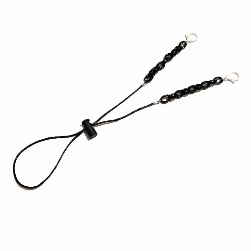 2 In 1 Strap Mask + Konektor Hijab Free Stopper Tali Alice Acrilic Chain Kalung Masker Connector