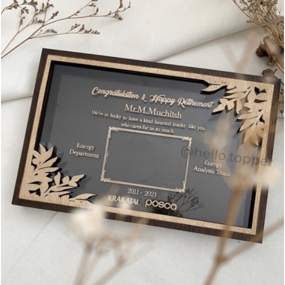 FRAME GIFT KAYU  | FRAME HADIAH LOGAM MULIA |BINGKAI KADO