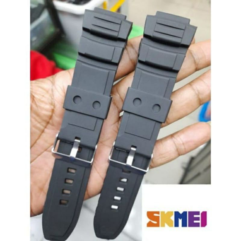 STRAP TALI JAM SKMEI 1370 RUBBER TALI JAM TANGAN SKMEI 1370 HITAM