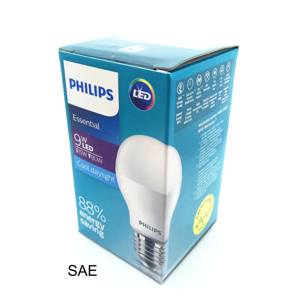 lampu philips LED essential 9 watt