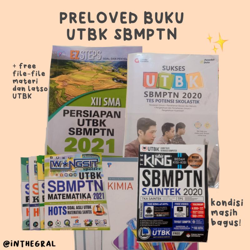 PRELOVED BUKU UTBK SBMPTN SAINTEK TPS INTEN KITAB NUMERIK 2022 2021 BEKAS