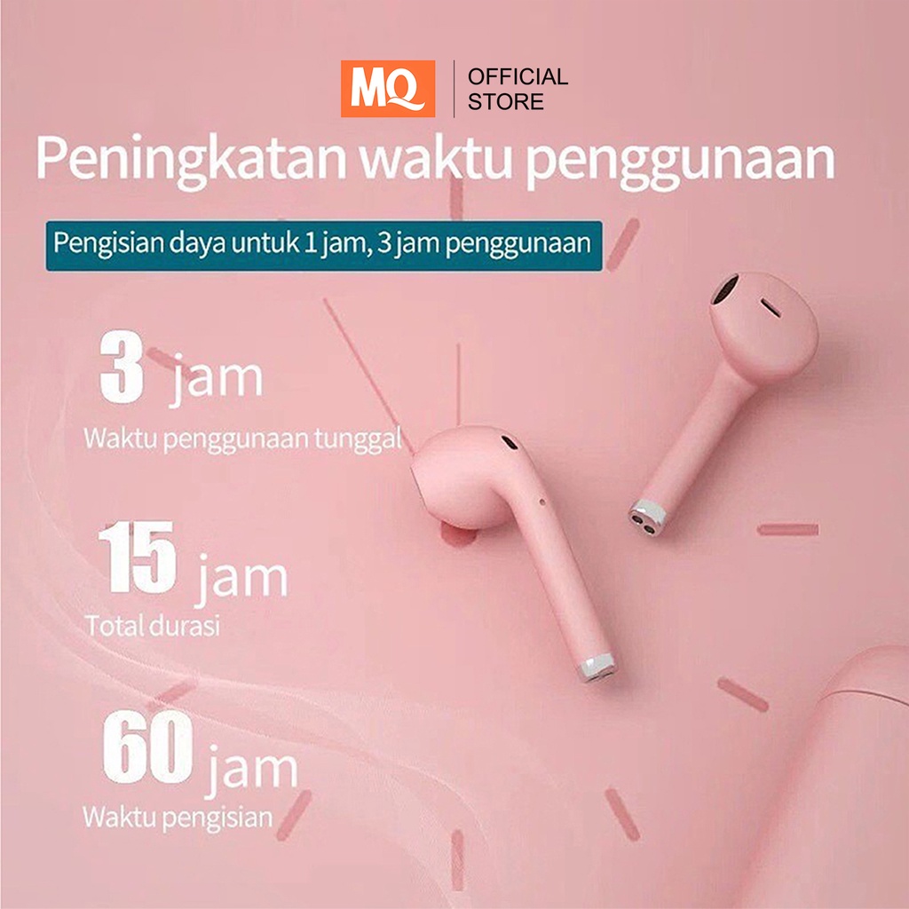 MQ TWS inpods i12 / 12 Pro Headset Bluetooth Macaron Handsfree Earphone Earbuds Headphone IZIN POSTEL TRUE Wireless STEREO Bluetooth Android HiFi