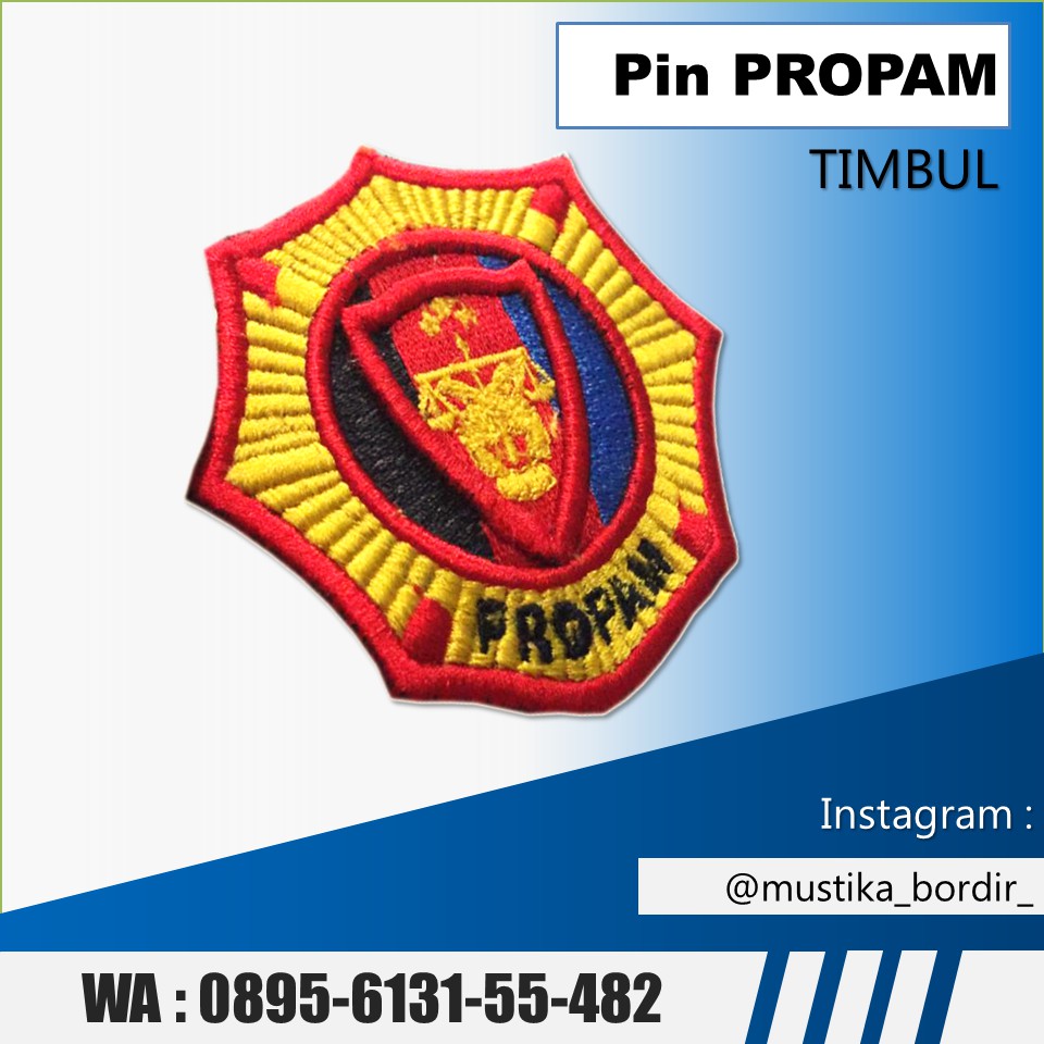 Bordir Timbul Pin Propam Polri