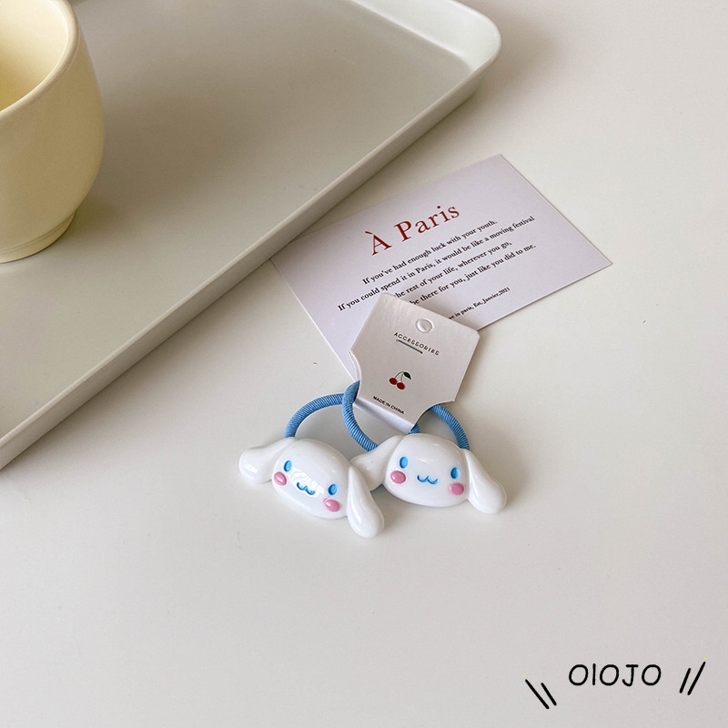 2Pcs Korea Lovely Lolita Tali Kepala Karet Elastis Tinggi Net Merah Sederhana Aksesoris Rambut Gadis - ol