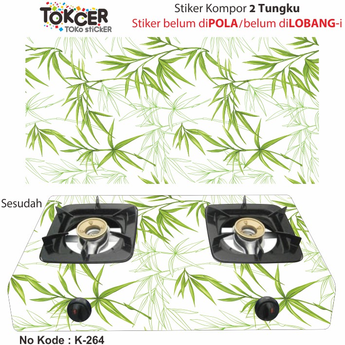 Stiker Kompor 2 Tungku MONSTERA