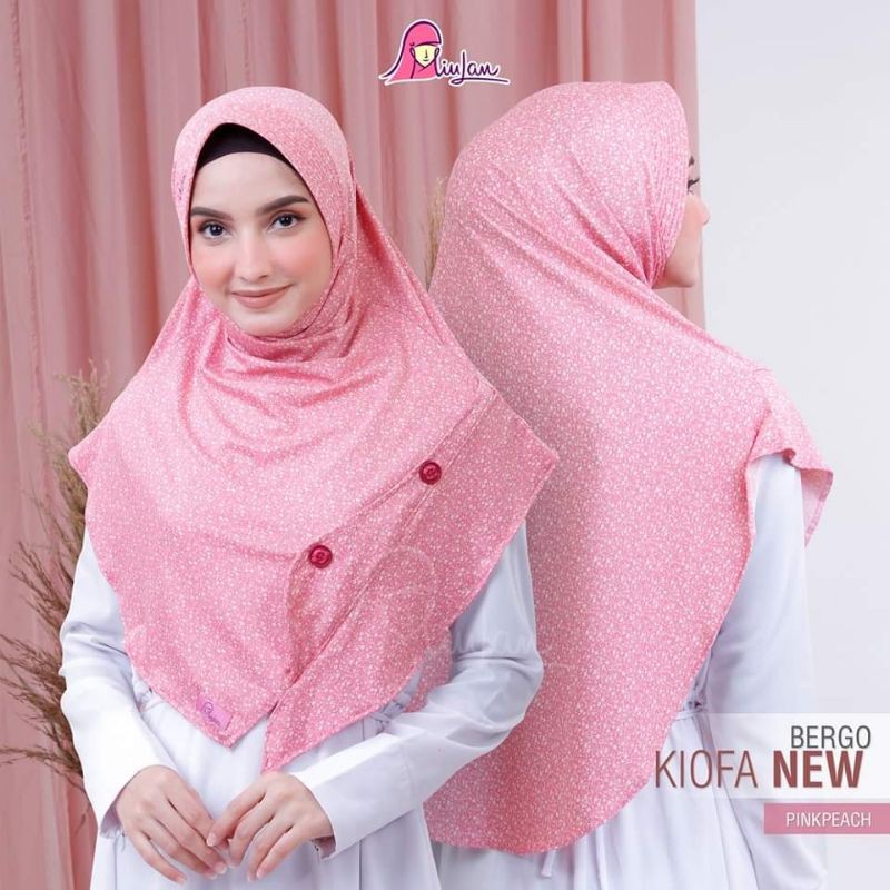 Miulan bergo kiofa new - hijab istan bergo motif pet jersey kancing