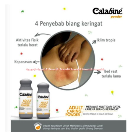 Caladine Powder 100gr Adult Caring Powders Bedak Gatal Dewasa Cegah Bau Badan Untuk Biang Keringat Bedak Bubuk Kaladin Kaldine Caladin Botol 100 gr