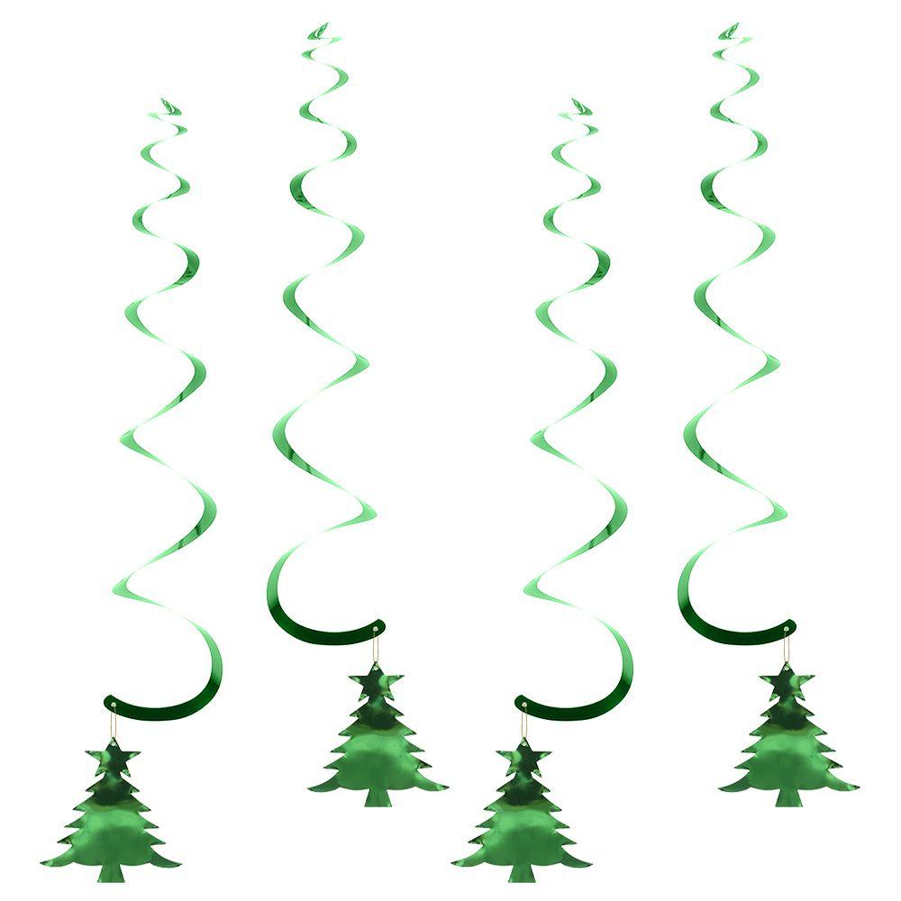 R-FLOWER Liontin Spiral Dekorasi Ruangan snowflake elk Foil