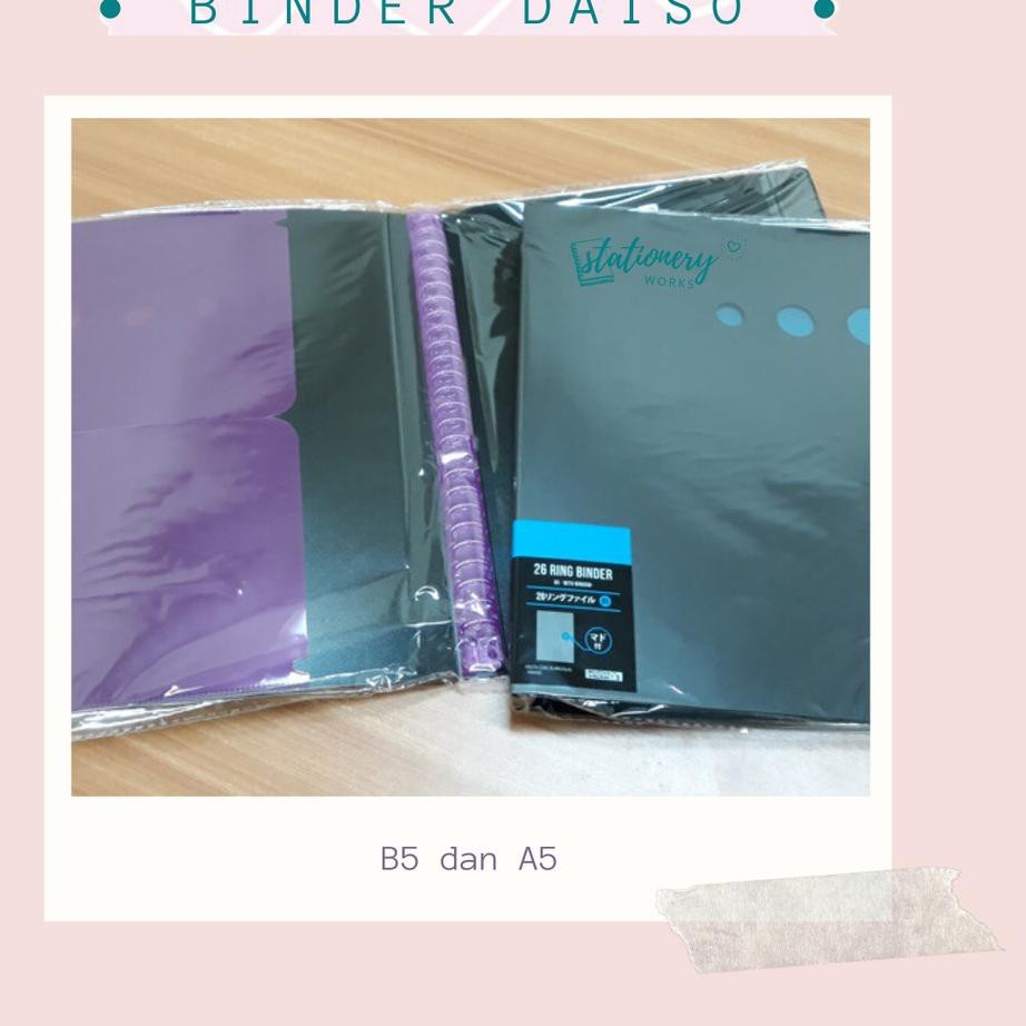 

Terbaru.. Daiso daiichi - Binder A4, A5, B5 polos pastel motif - notebook ring