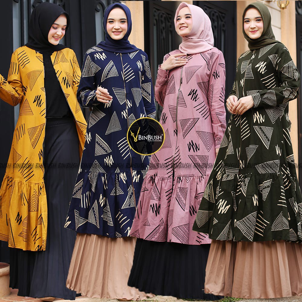 Pakaian Wanita Himawari set Tunik [tunik & rok] ORI by BINBUSH