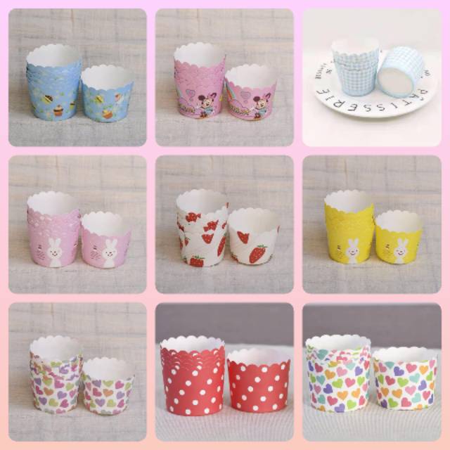 Cupcake kertas| papercup muffin cupcake tahan panas motif cantik