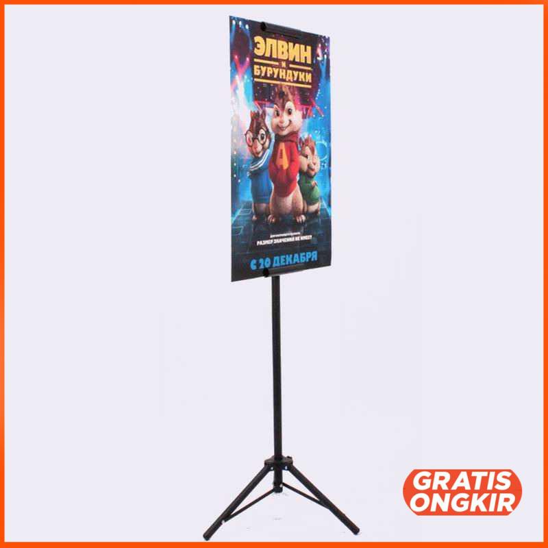 Telescopic Tripod Poster Banner Iklan Stand FC-281223 2 section