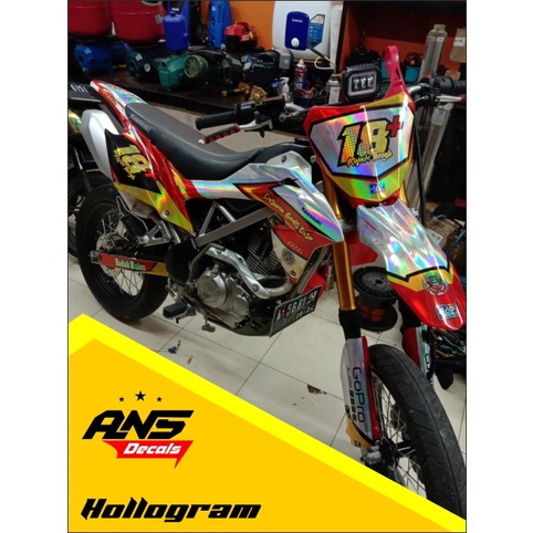 Decal klx bf hologram - decal hologram klx bf - decal kawasaki - decal hologram