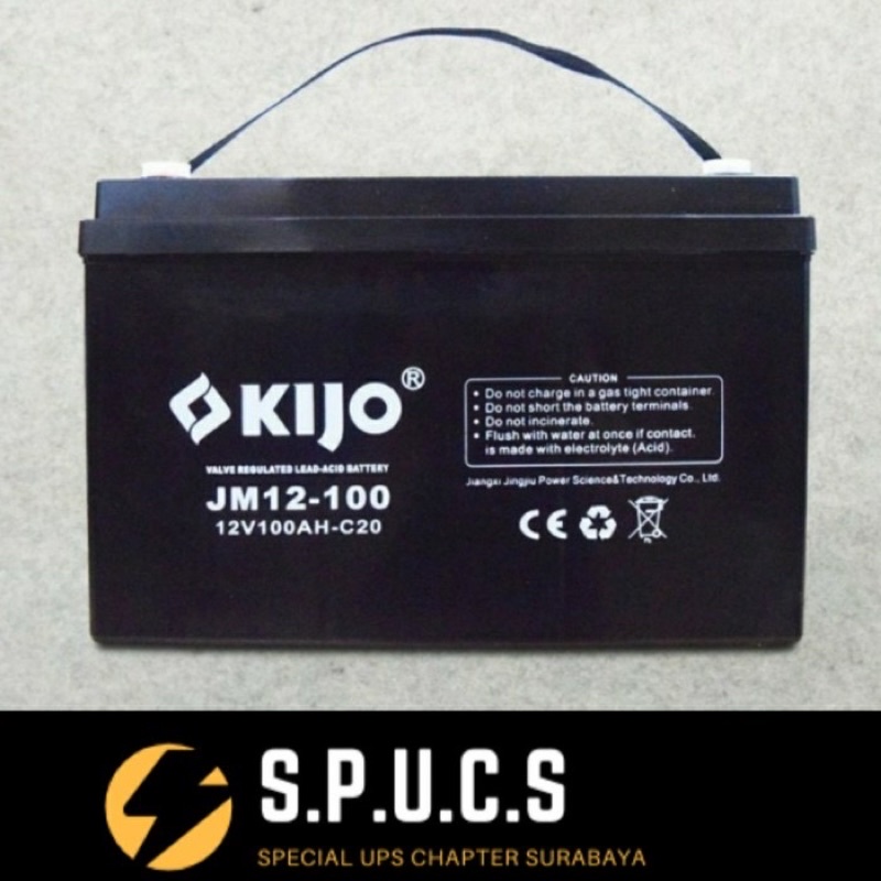 AKI UPS KIJO 12V 100AH BATERAI UPS/SOLAR CELL/DEEPCYCLE/VRLA