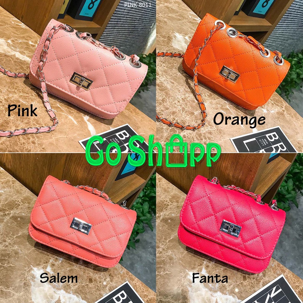 Tas Selempang Kulit Warna Premium - Tas Wanita Import Fashion Korea Kulit PU Warna [SL05]