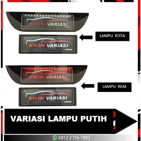 TEMPAT PLAT KHUSUS SIGRA + LAMPU (BIRU &amp; PUTIH)