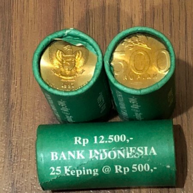 uang logam rp 500 melati rollan tahun 1997