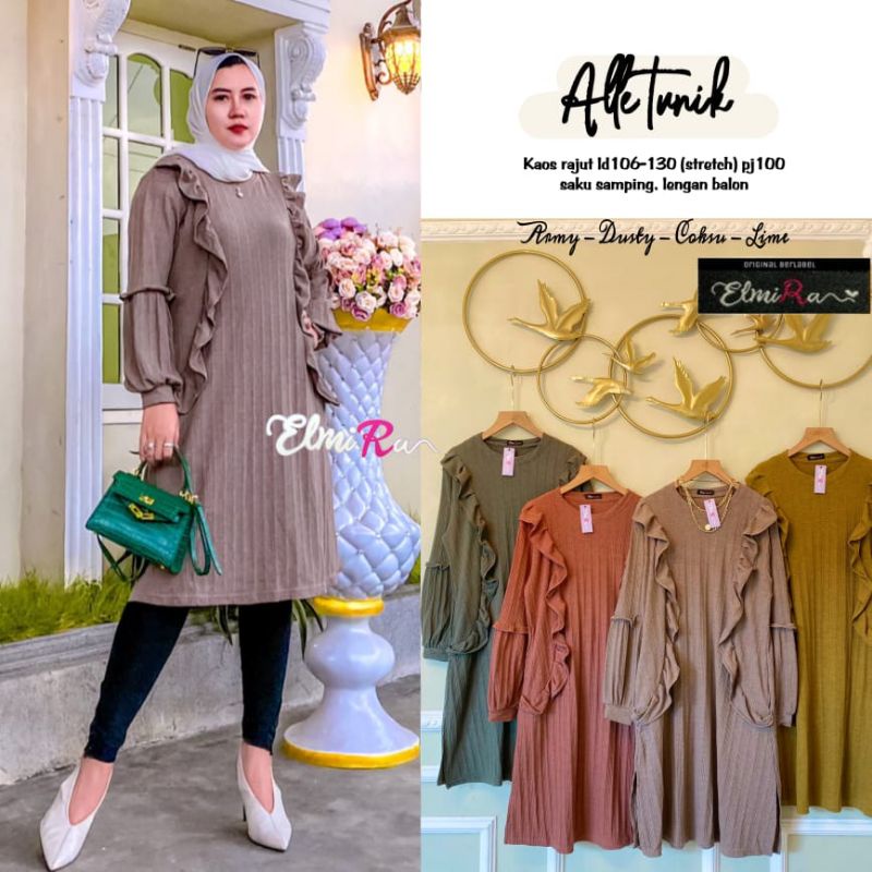 ALLE TUNIK BY ELMIRA (TUNIK MUSLIMAH) Tunik wanita rekomended