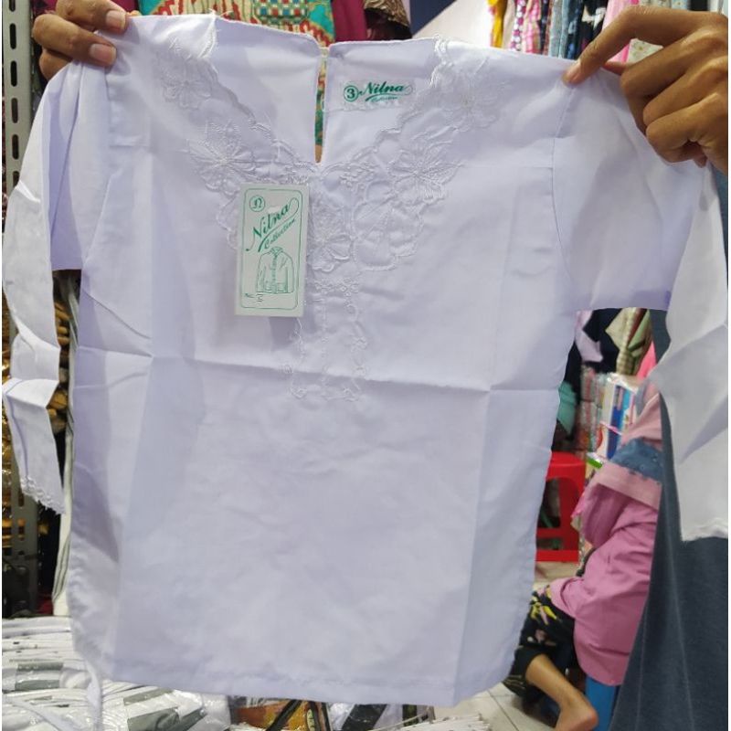 seragam sekolah baju kurung TPQ untuk anak perempuan usia 4/5 tahun