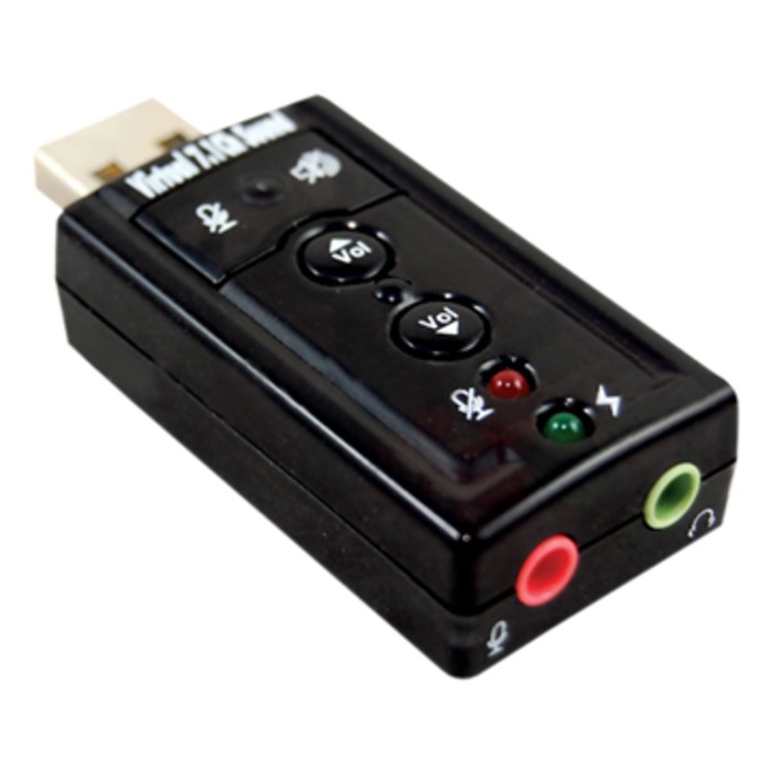 USB Virtual 7.1 Channel Sound Card USB External Adapter Portable MIC