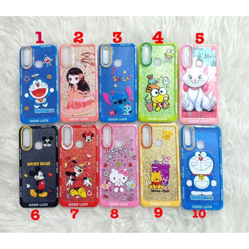 Case Character Gliter Proteck Kamera For Hp Oppo Realme Vivo Xiaomi Redmi Samsung