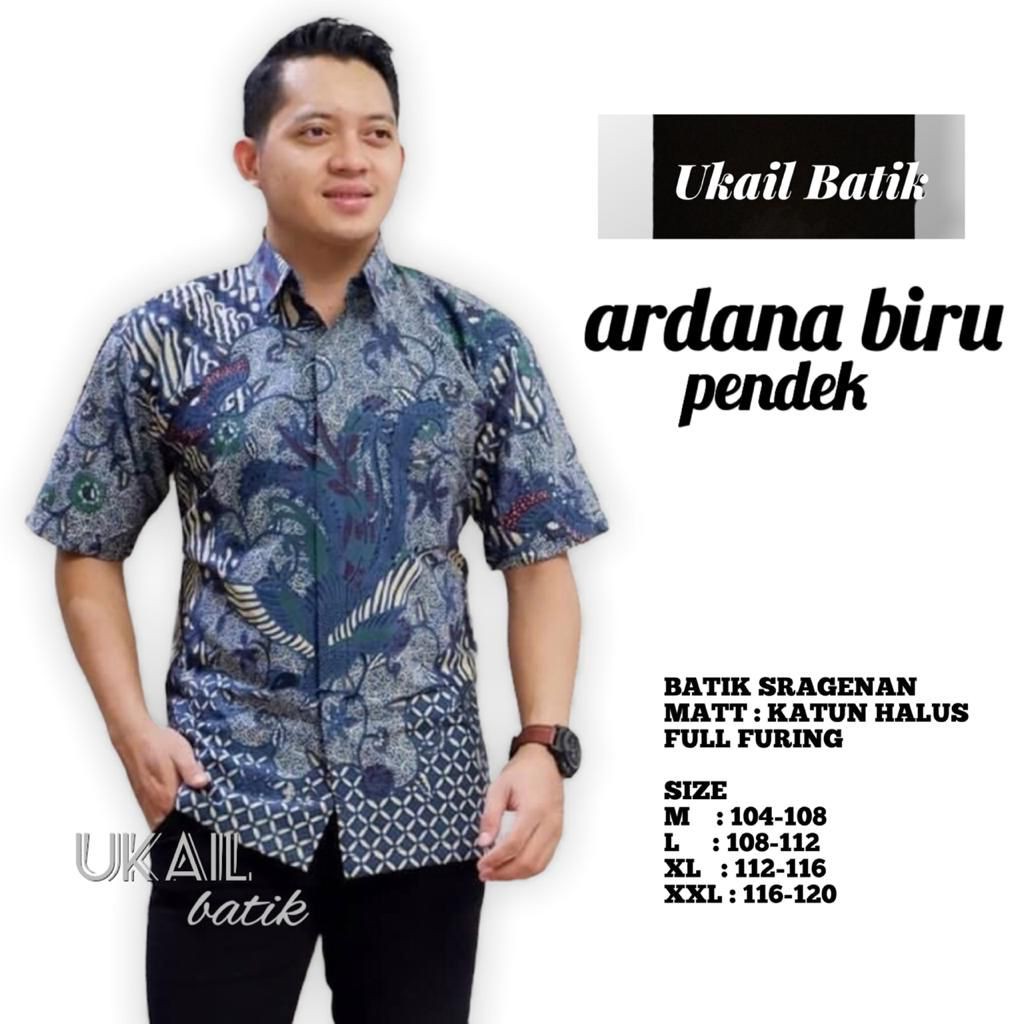 ARDANA BIRU UKAIL KEMEJA BATIK SOLO PRIA LENGAN PENDEK LAPIS FURING ATASAN BATIK PREMIUM MODERN KATUN HALUS BROTOJOYO WAHYU LAWASAN PRASTOWO PEKSI YUDHA PEKSI SANDING ABIYAKSA PUSPO KINASIH GURDO WIBOWO PRAKOSO PRAKOSO VIOLET NOGO ABANG KERIS PUSOKO JAYA