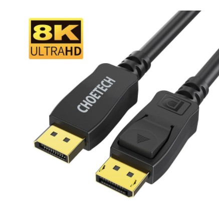 Cable displayport dp choetech 2m 8k 4k 2k up to 165hz hdr dsc 1.2 32.4Gbps xdd01 xdd-01 - kabel display port 2 meter