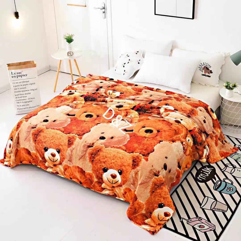 Selimut Anak Karakter Bulu Size 140x200 Import Termurah