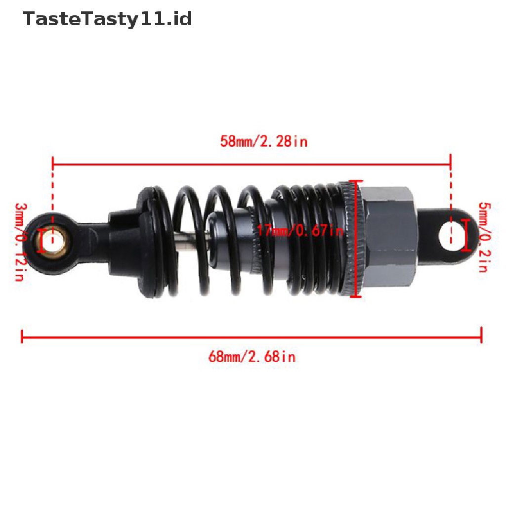 Tastetasty 2Pcs Mainan Mobil RC HSP 02002 102004 Shock absorber Bahan alloy Untuk RC 1 / 10 drift Part Mobil